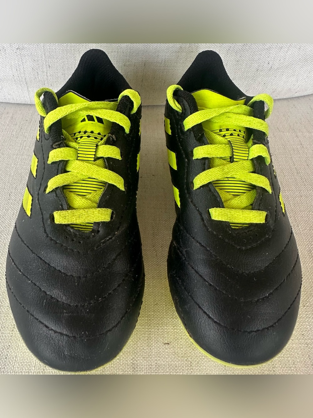 Adidas Goletto FG Soccer Cleats Kids US 11K Black Solar Yellow Youth EU 28.5 - Picture 3 of 6